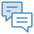 Icon illustration of chat bubbles