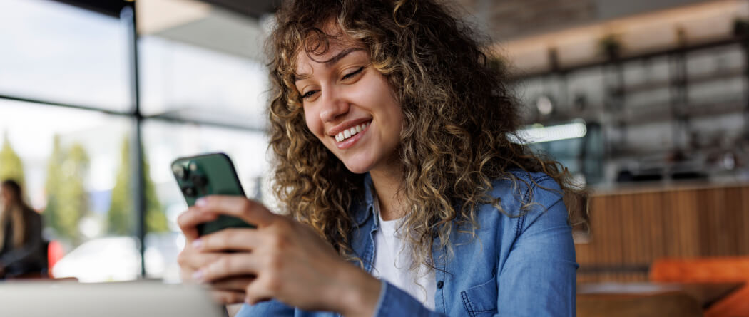 young woman using a smartphone