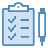 Icon illustration of a clip board